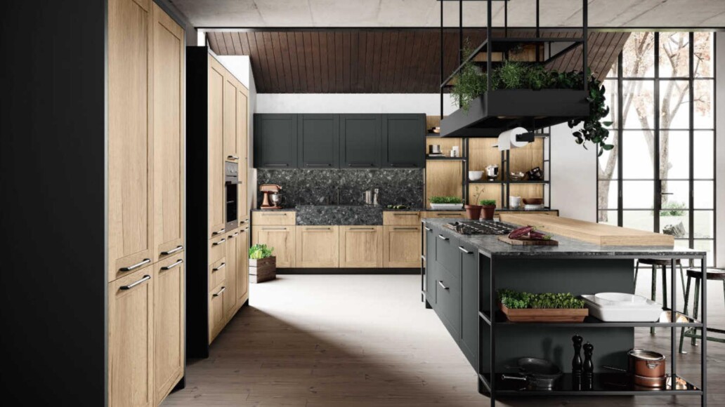 Cucina Moderna Nevada Rovere e Terracotta di Mobilturi